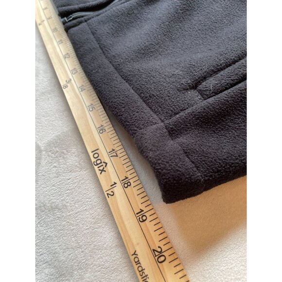 E-Studio Womens Fleece Jacket With Faux Fur Trim Size L Y2K Black - Picture 7 of 9